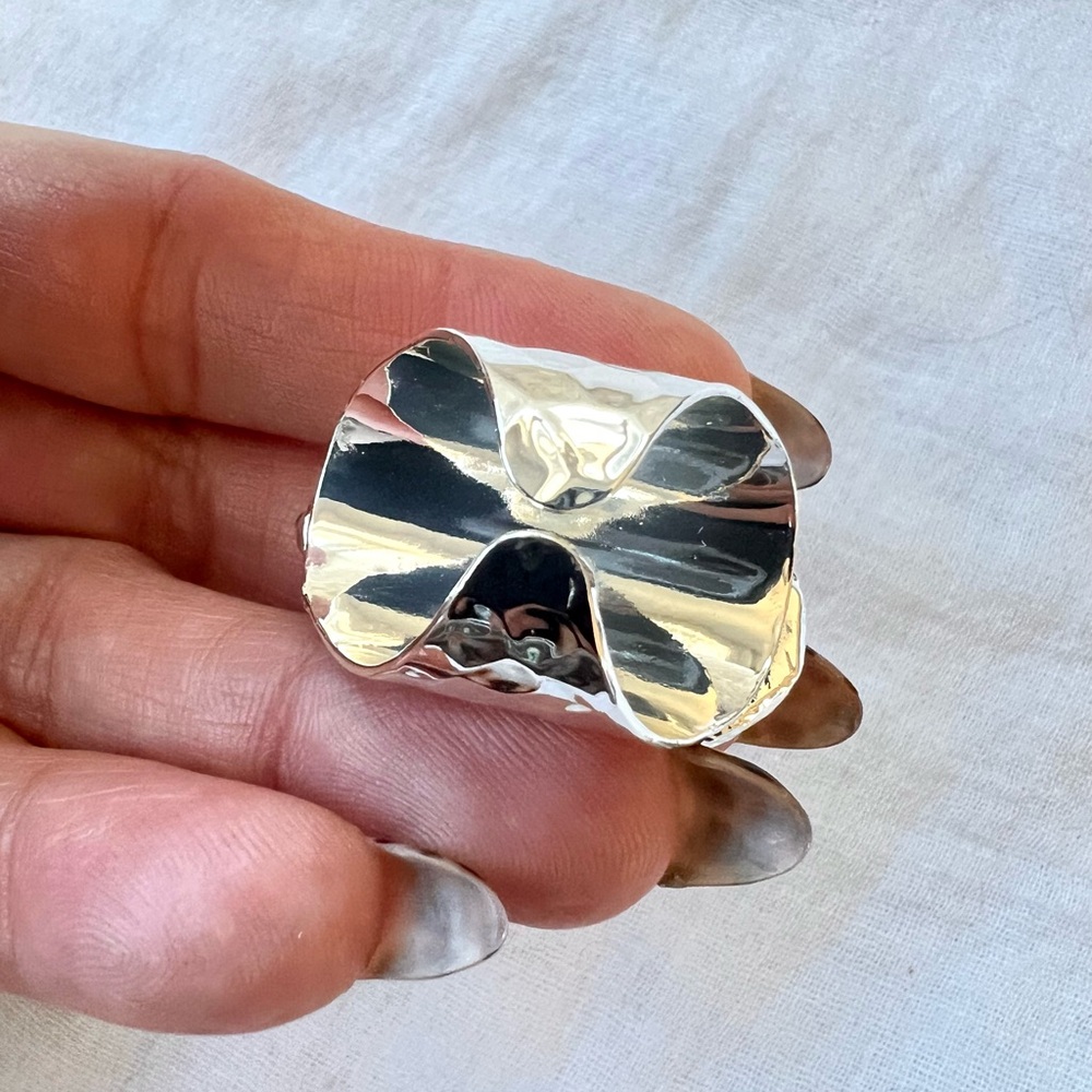 925 Micro Quartz Crystals in Geode Agate Ring 6 7 8 - Picture 15 of 16